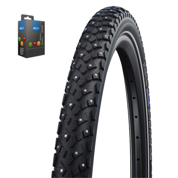 A*Schwalbe Reifen + Schlauch Set Marathon Winter Plus - 2025