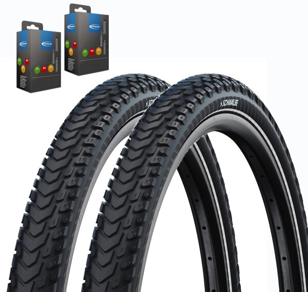 Schwalbe Reifen + Schlauch Set Marathon Mondial Draht - 2025 (2 Stück)