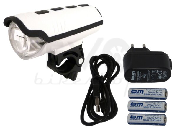B&M LED Batterie-Scheinwerfer IXON Pure K-Set weiß (194WLA)