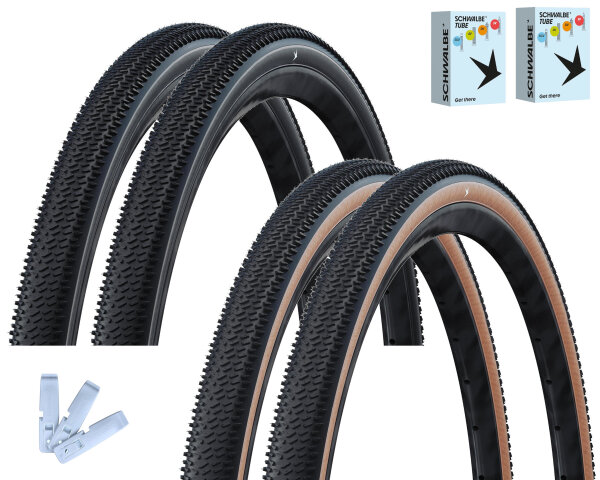 Schwalbe Reifen + Schlauch + Reifenheber Set G-ONE R PRO - 2026 (2 Stück) |