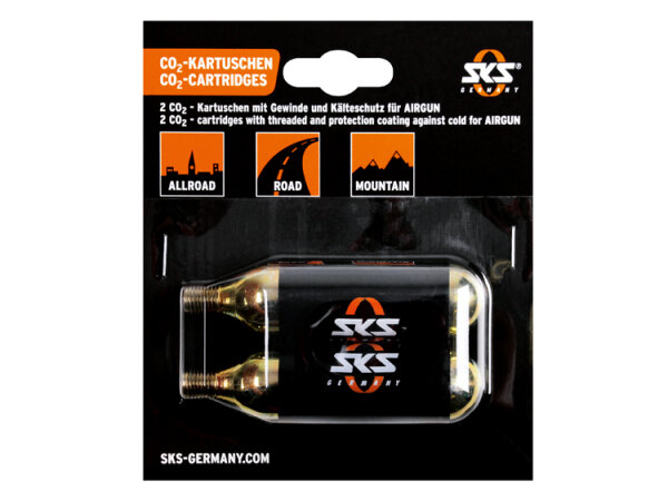 SKS CO2 Kartuschen 16g mit Gewinde "2er Set" (für Airgun) (10005)